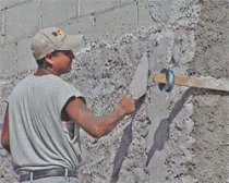 Как штукатурить бетонную стену