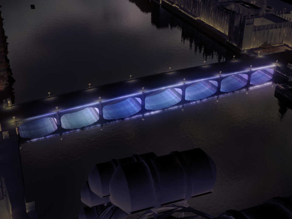 Leo Villareal + Lifschutz Davidson Sandilands одержали победу в лондонском конкурсе проектов архитектурно-художественного освещения реки