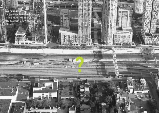 Торонто планирует сделать огромный центральный парк, разместив его поверх железнодорожного коридора