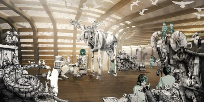 Olson Kundig создали для Еврейского музея в Берлине проект детского музея на основе истории о Ноевом ковчеге