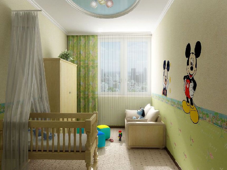 Оформление интерьера детской комнаты